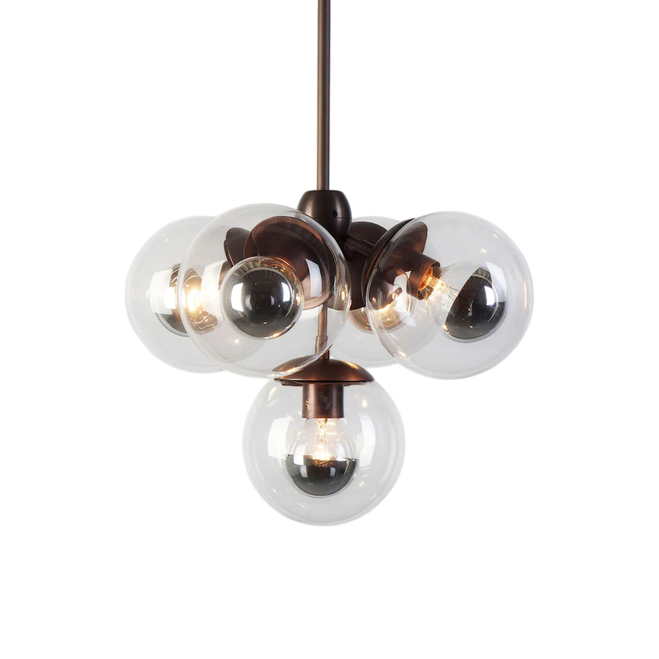 Modo Pendant Light in Bronze/Clear (5-Light).