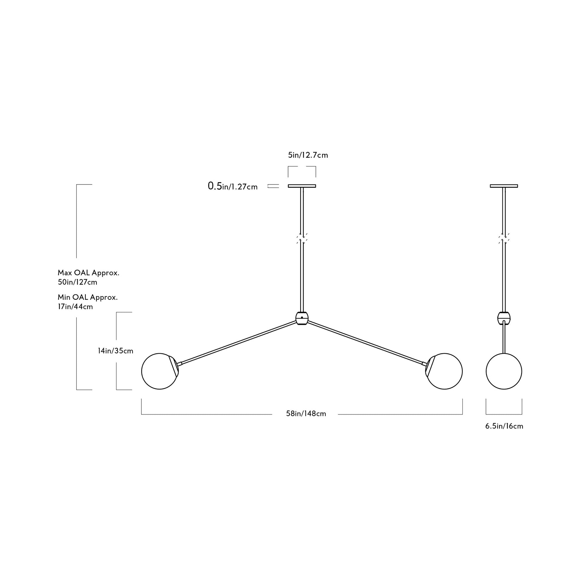 Modo Pendant Light - line drawing.