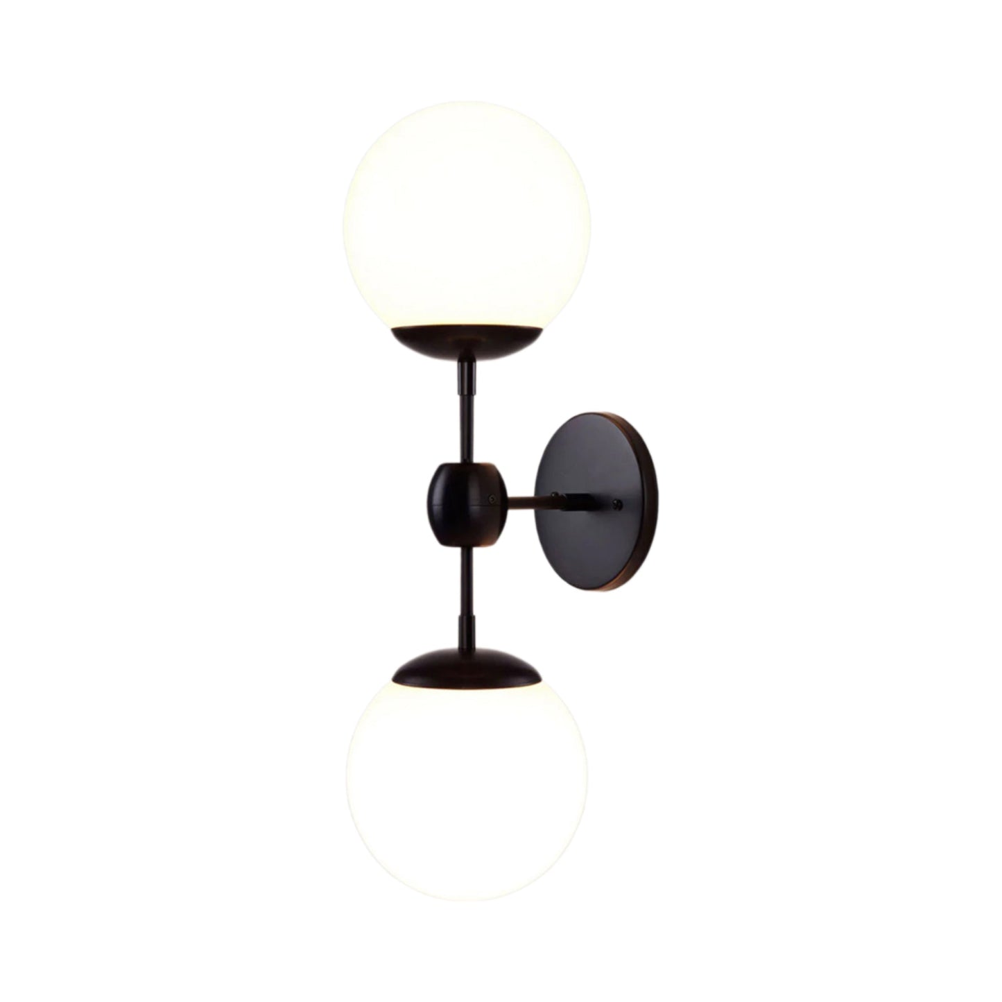Modo Wall Light in Black/Cream (2-Light).