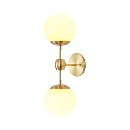Modo Wall Light in Brushed Brass/Cream (2-Light).