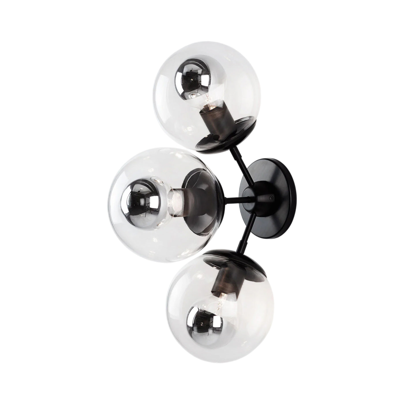 Modo Wall Light in Black/Clear (3-Light).