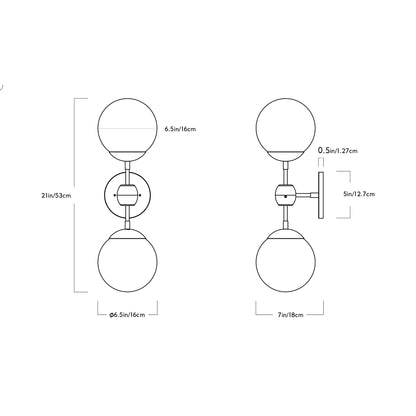 Modo Wall Light - line drawing.
