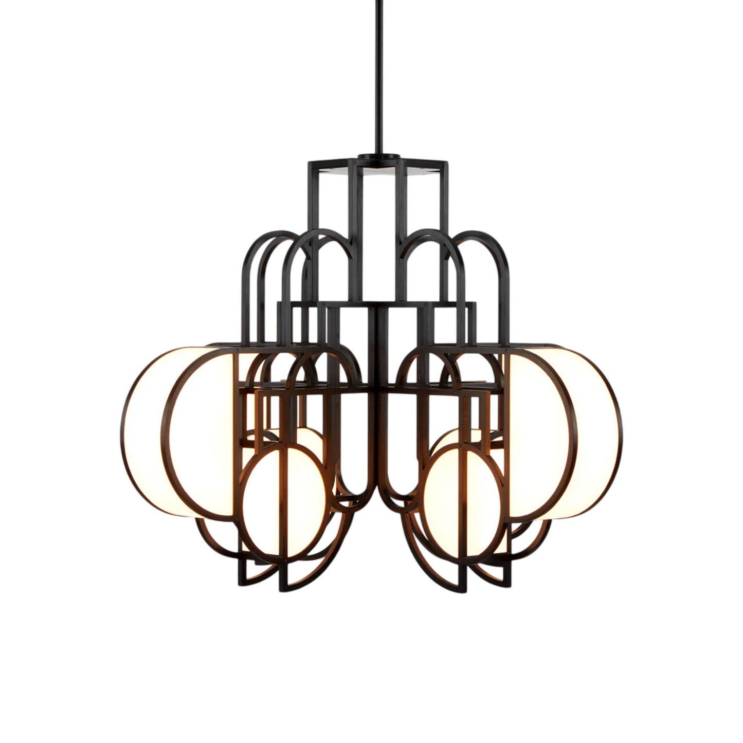 Moonrise LED Chandelier in Black.