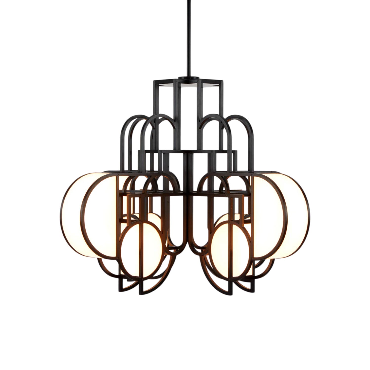Moonrise LED Chandelier in Black.