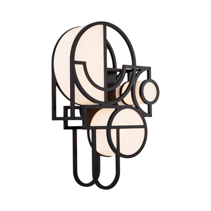 Moonrise  LED Wall Light in Black.