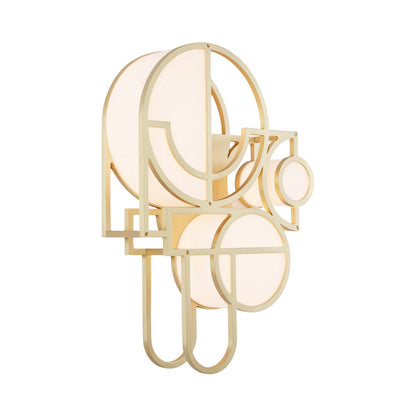 Moonrise  LED Wall Light in Brushed Brass.