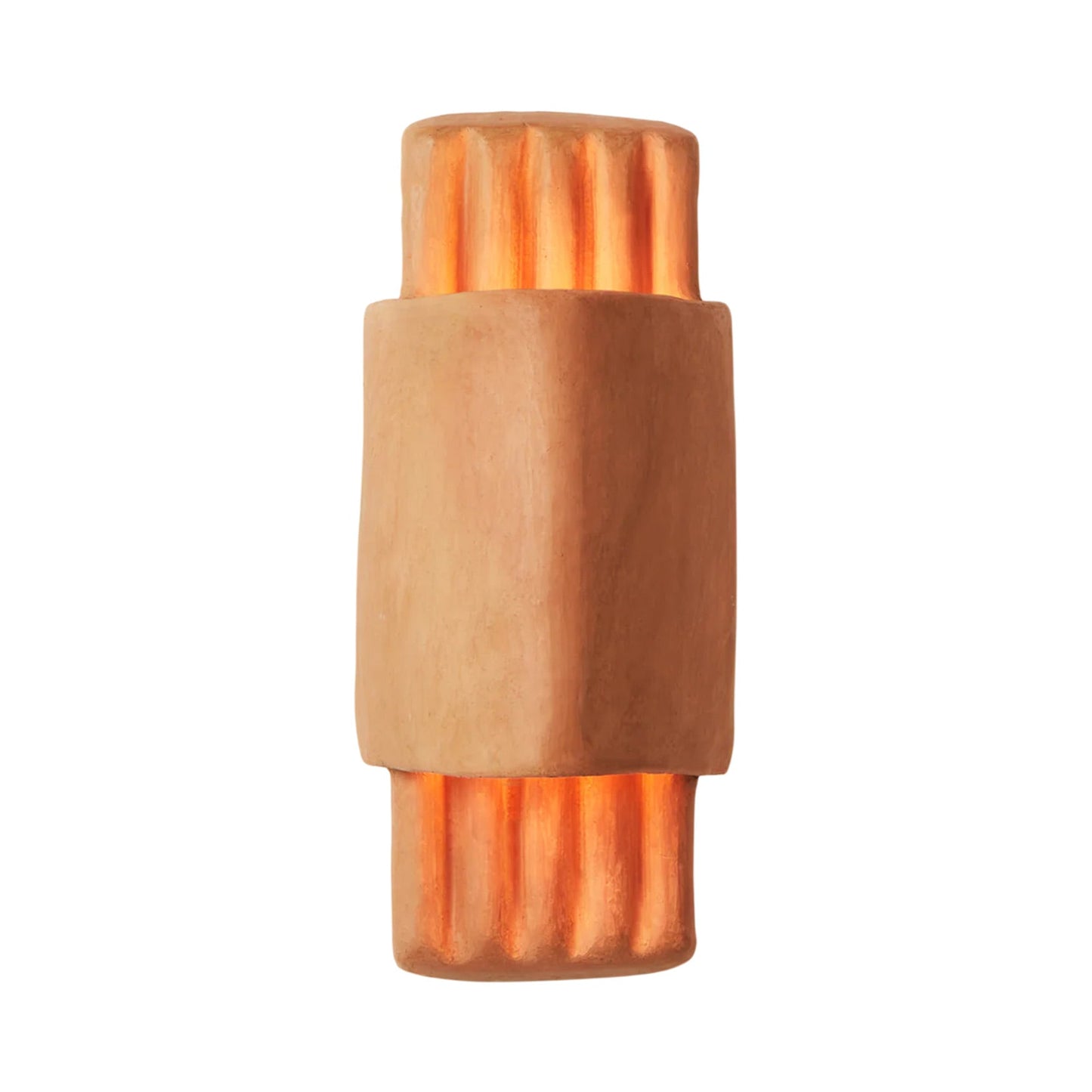 Nader LED Wall Light in Terracotta.