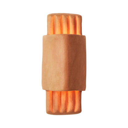 Nader LED Wall Light in Terracotta.