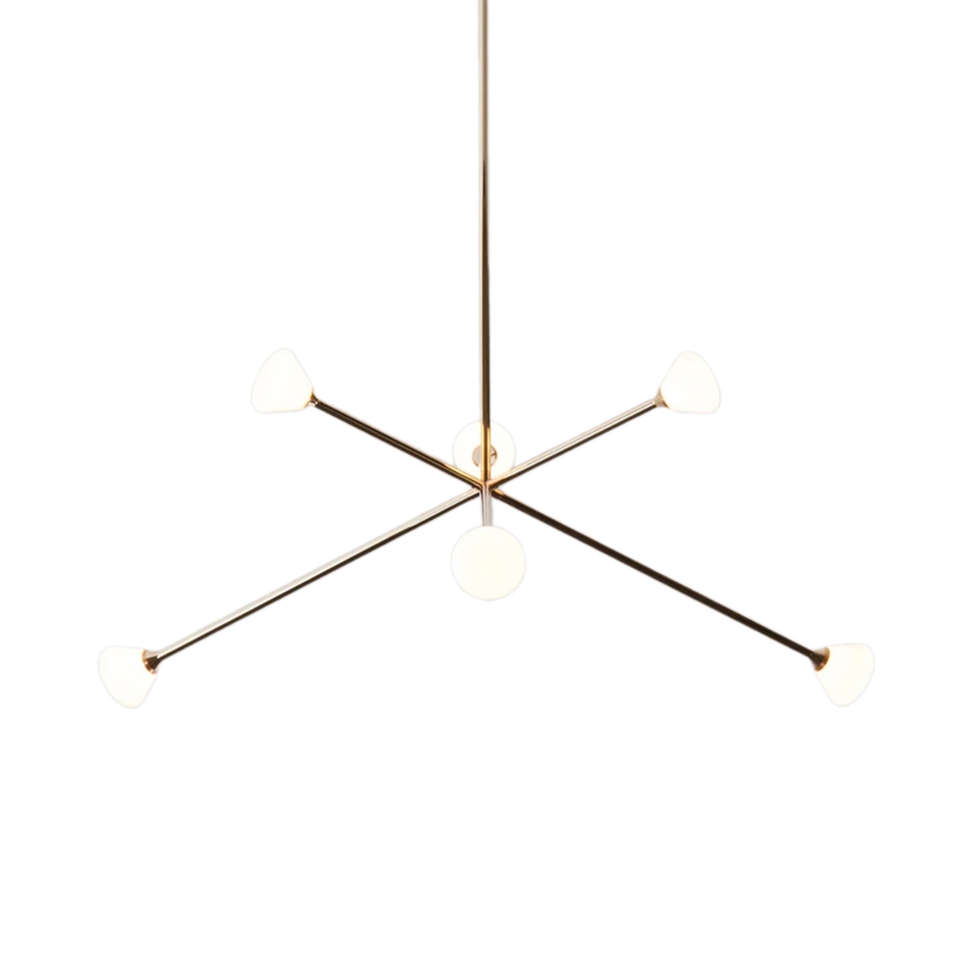 Nova Chandelier in Brushed Brass (6-Light).