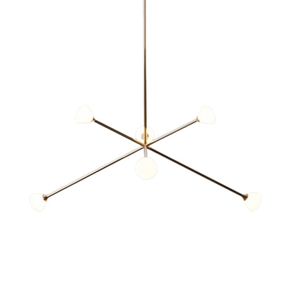 Nova Chandelier in Brushed Brass (6-Light).