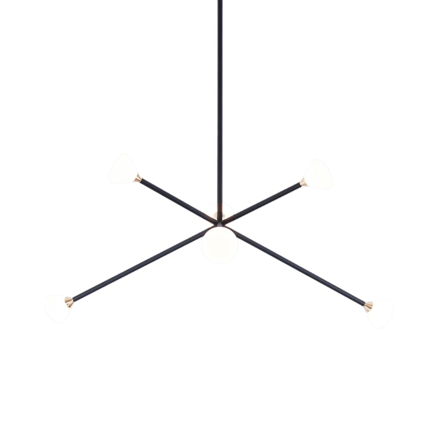 Nova Chandelier in Matte Black (6-Light).