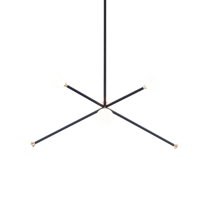 Nova Chandelier in Matte Black (6-Light).