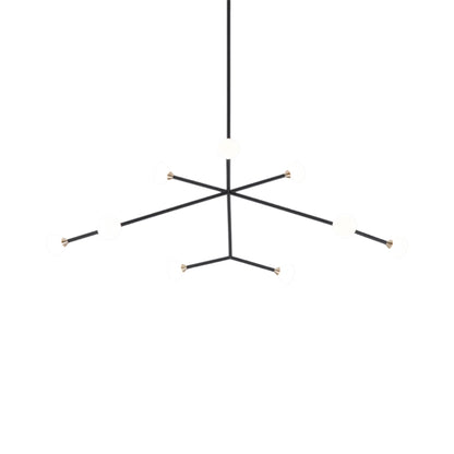 Nova Chandelier in Matte Black (9-Light).