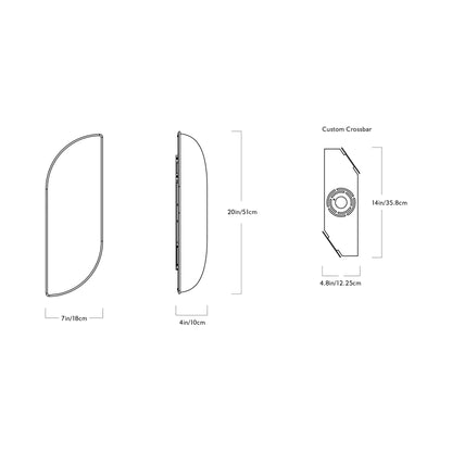 Odds and Ends Aquafresh LED Bath Wall Light - line drawing.
