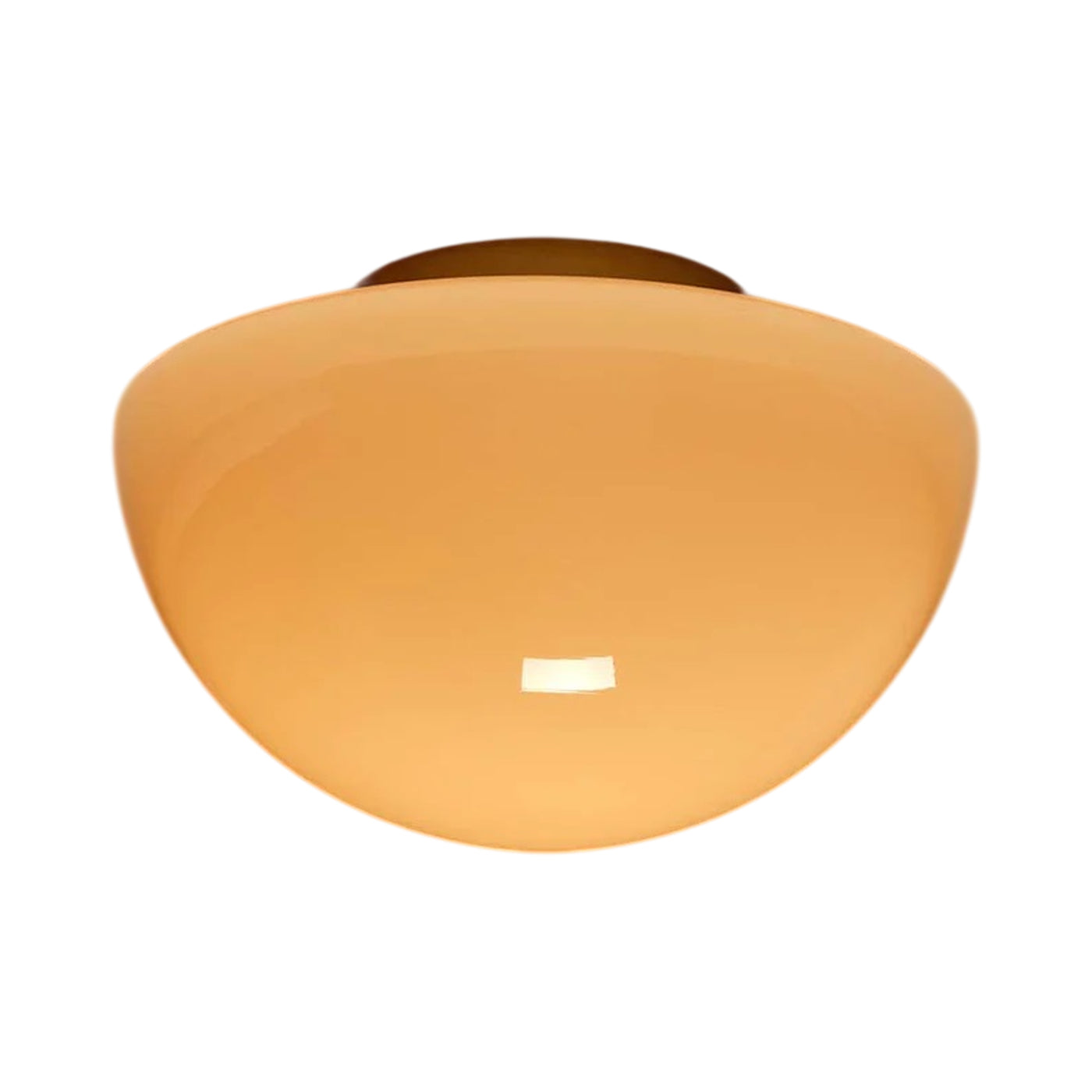 Pearl LED Flush Mount Ceiling Light in Brass/Cased Peach.