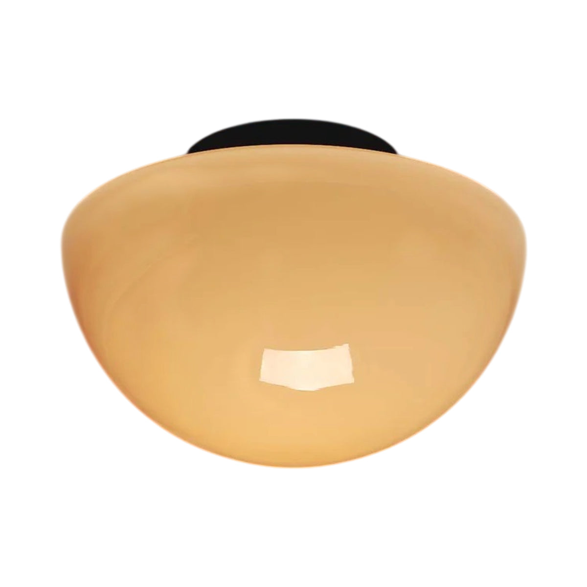 Pearl LED Flush Mount Ceiling Light in Oil Rubbed Bronze/Cased Peach.