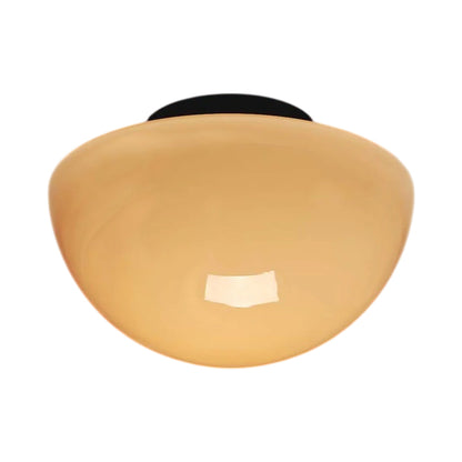 Pearl LED Flush Mount Ceiling Light in Oil Rubbed Bronze/Cased Peach.