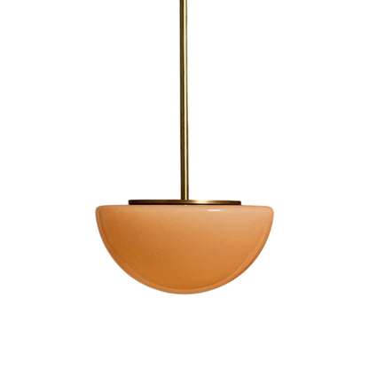 Pearl LED Pendant Light in Brass (Cased Peach).