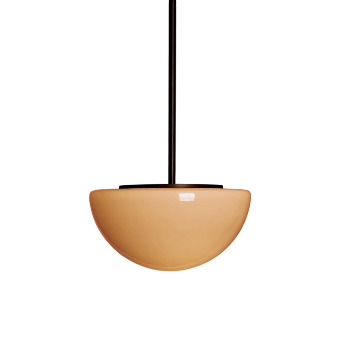 Pearl LED Pendant Light in Oil Rubbed Bronze (Cased Peach).