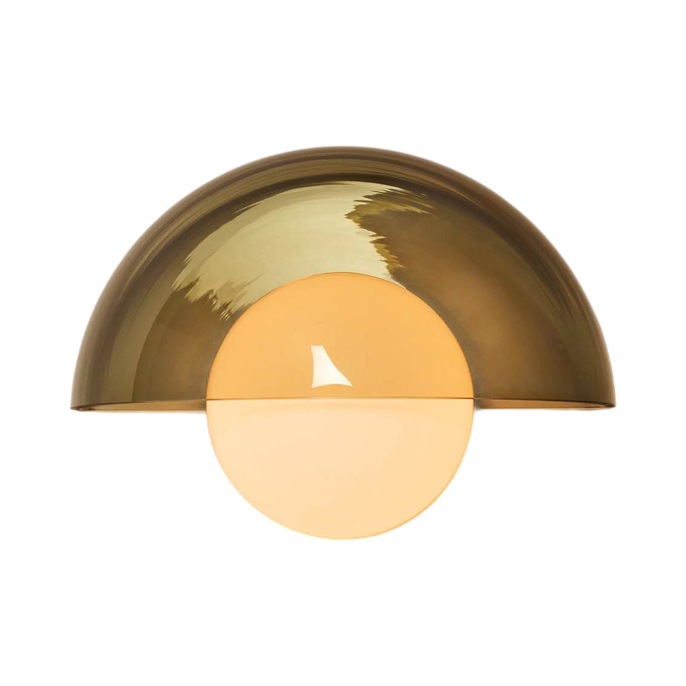 Pearl LED Wall Light in Brass (Fume).