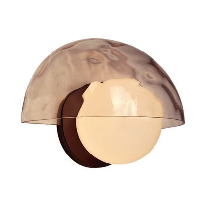 Pearl LED Wall Light in Oil Rubbed Bronze (Peach with Water Texture).