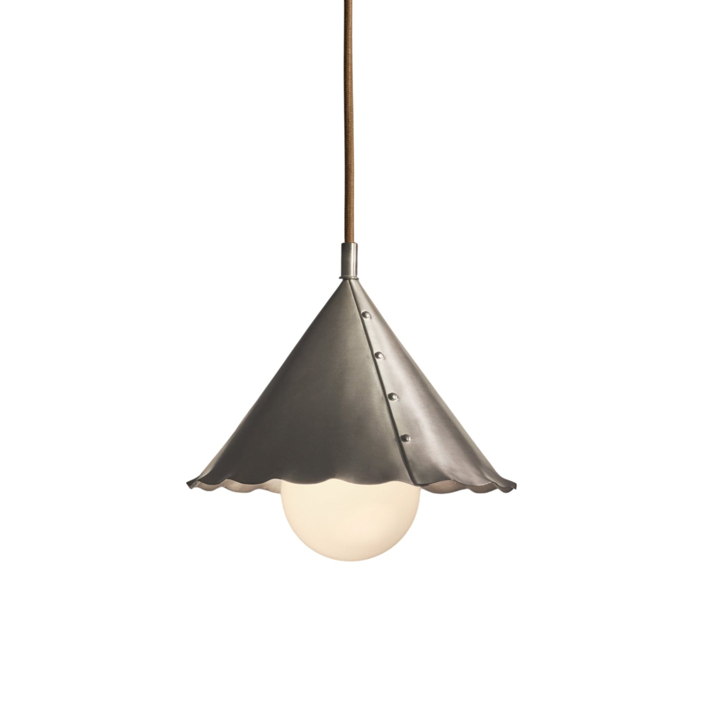 Petal LED Pendant Light in Soft Silver.