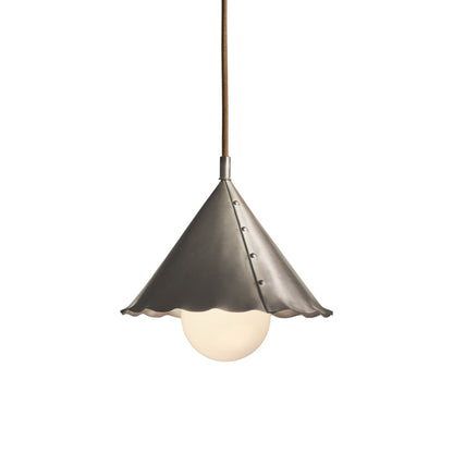Petal LED Pendant Light in Soft Silver.