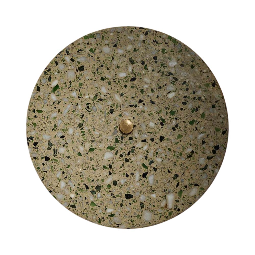 Pith LED Wall Light in Gray Green Terrazzo (Thumb Screw).