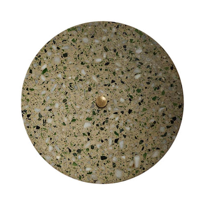 Pith LED Wall Light in Gray Green Terrazzo (Thumb Screw).