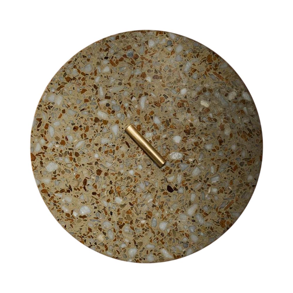 Pith LED Wall Light in Gray Amber Terrazzo (Toggle).