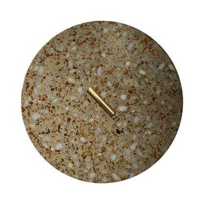 Pith LED Wall Light in Gray Amber Terrazzo (Toggle).