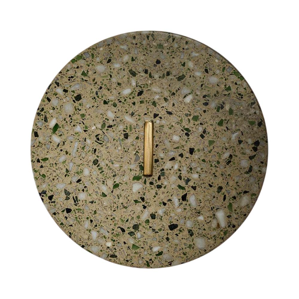 Pith LED Wall Light in Gray Green Terrazzo (Toggle).