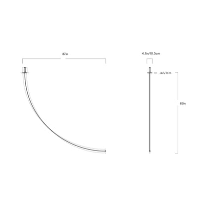 Pole LED Ceiling-to-Wall Light - line drawing.