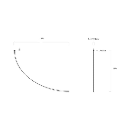 Pole LED Ceiling-to-Wall Light - line drawing.