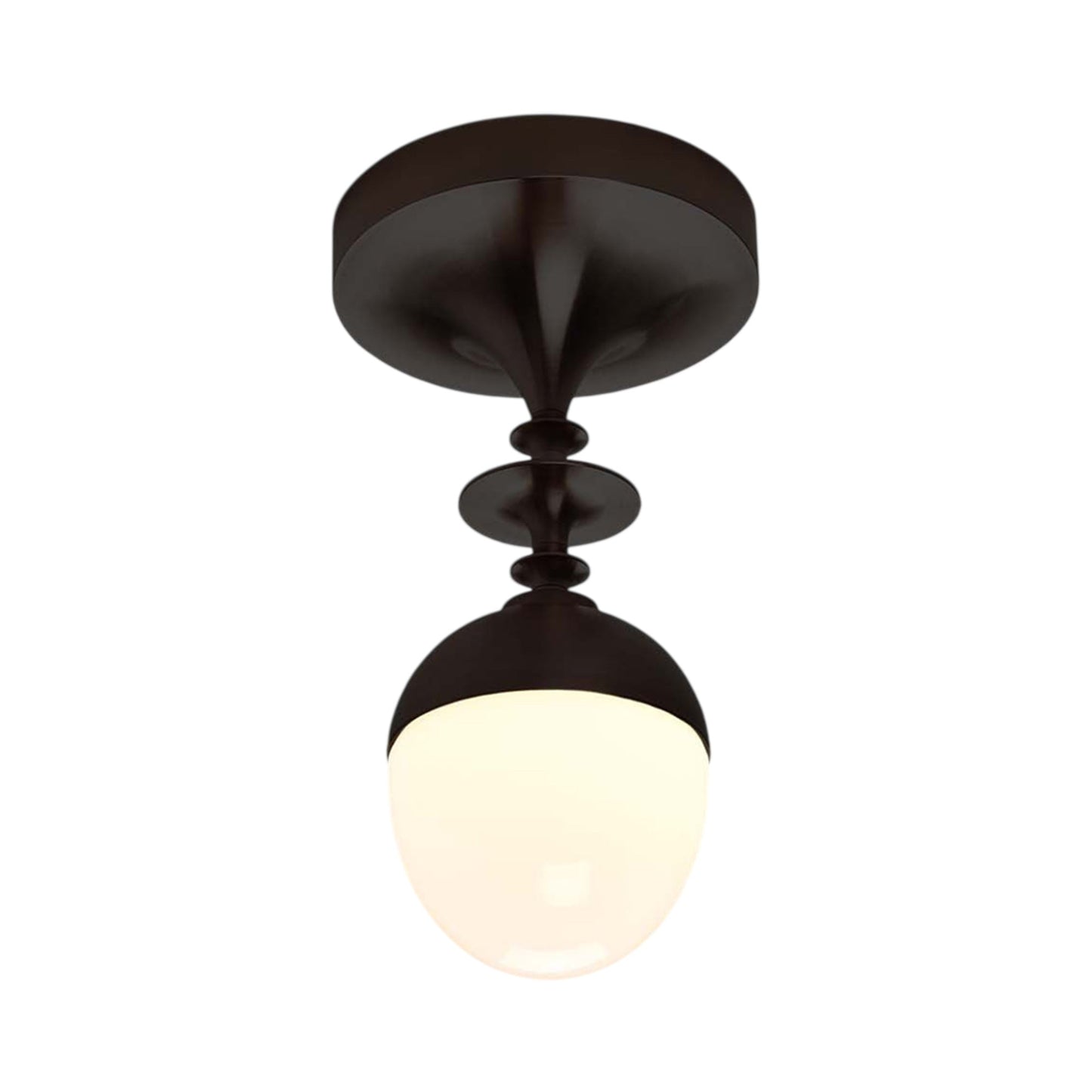 Rue Sala LED Flush Mount Ceiling Light in Oil Rubbed Bronze (Opal Glass).