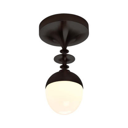Rue Sala LED Flush Mount Ceiling Light in Oil Rubbed Bronze (Opal Glass).