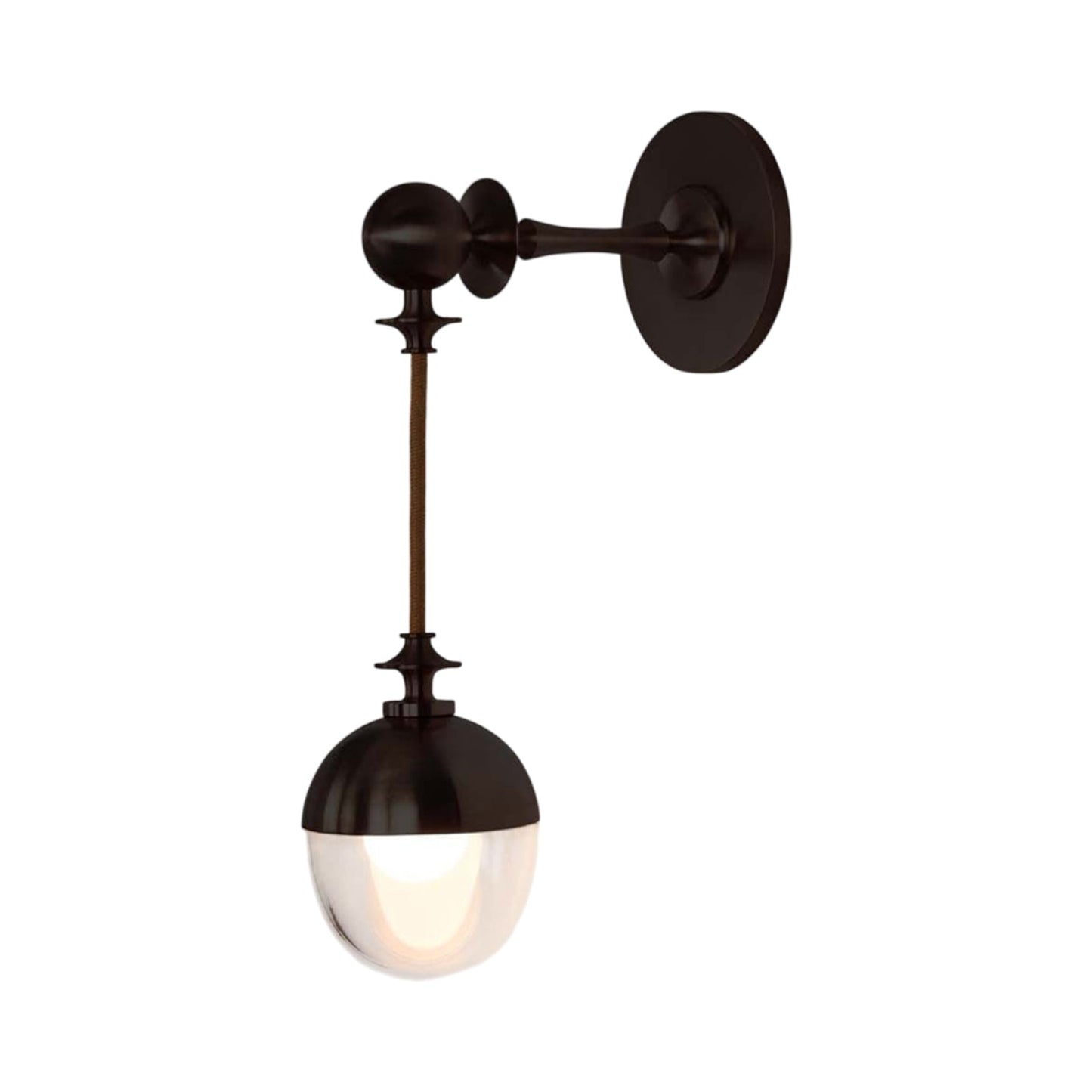 Rue Sala LED Wall Light in Oil Rubbed Bronze (Clear Glass).