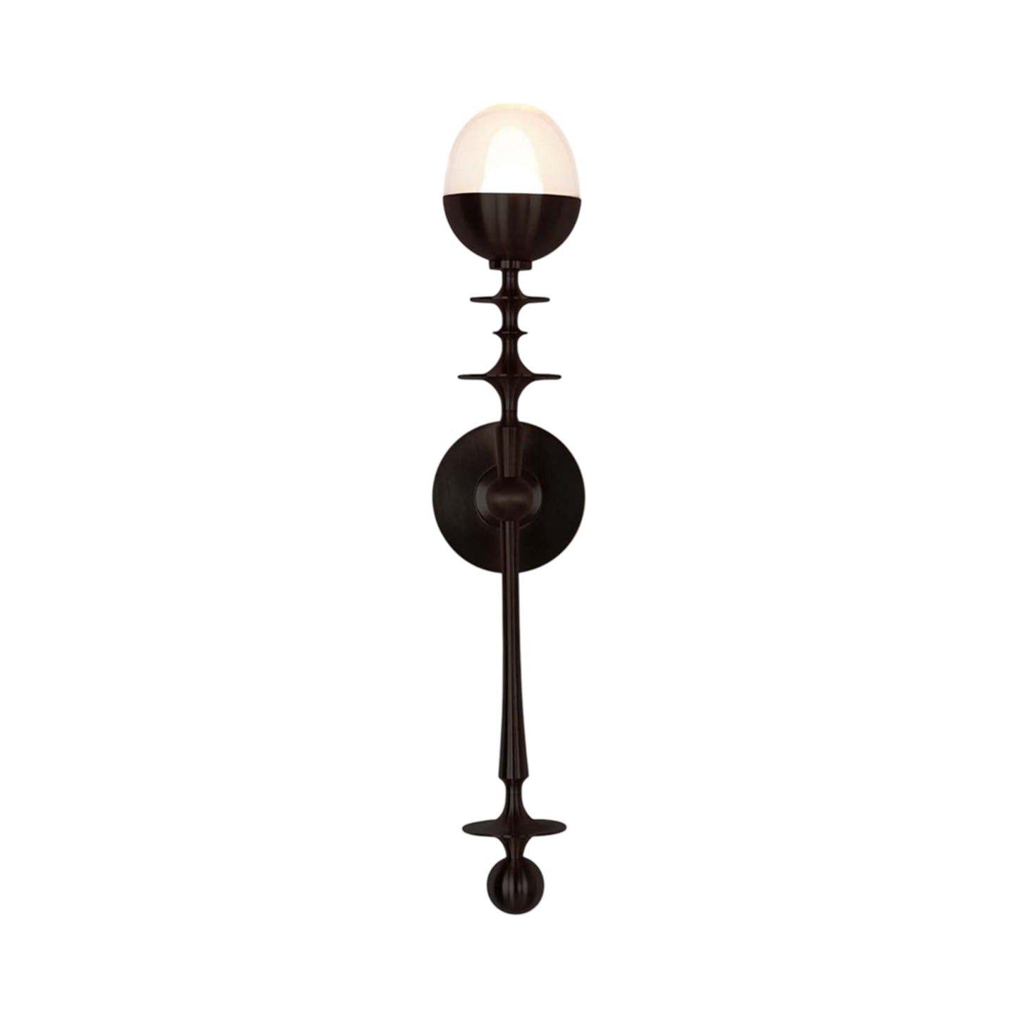 Rue Sala Single LED Wall Light in Oil Rubbed Bronze (Clear Glass).