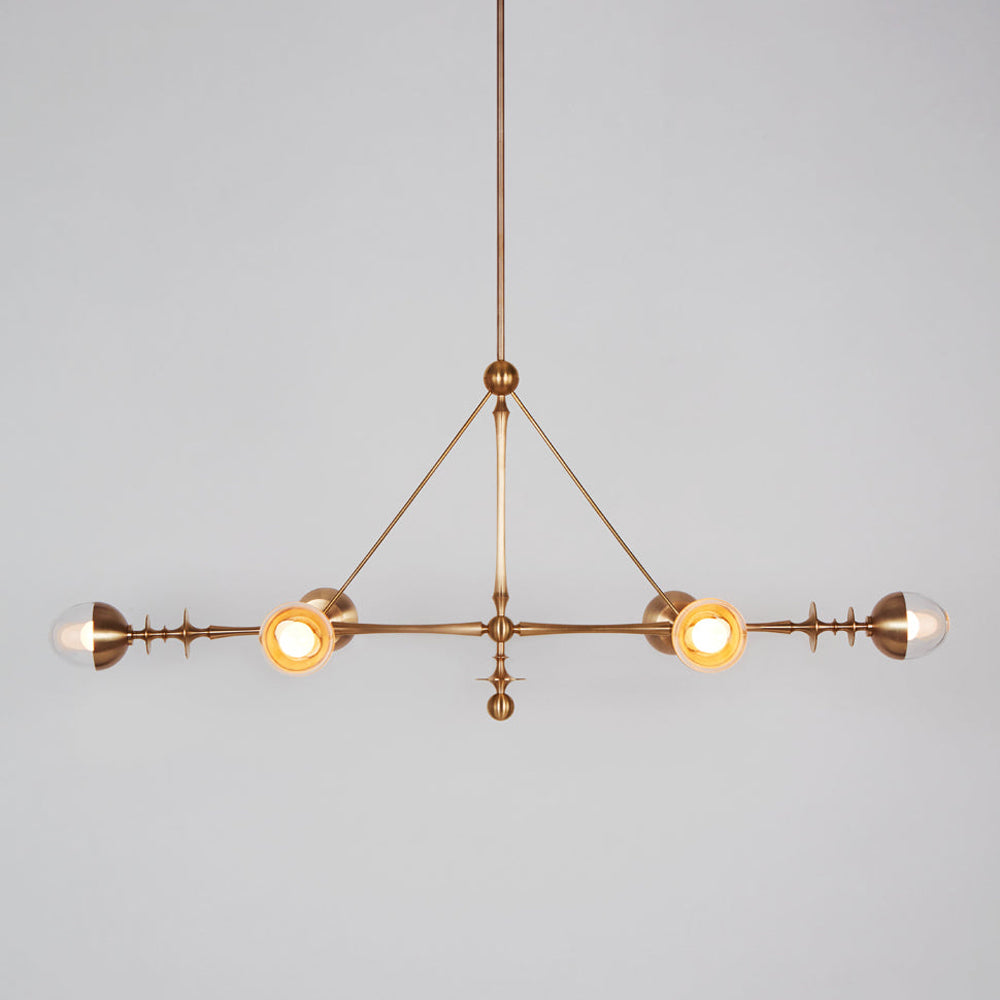 Rue Sala Six Arm LED Pendant Light in Detail.
