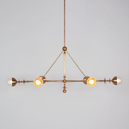 Rue Sala Six Arm LED Pendant Light in Detail.
