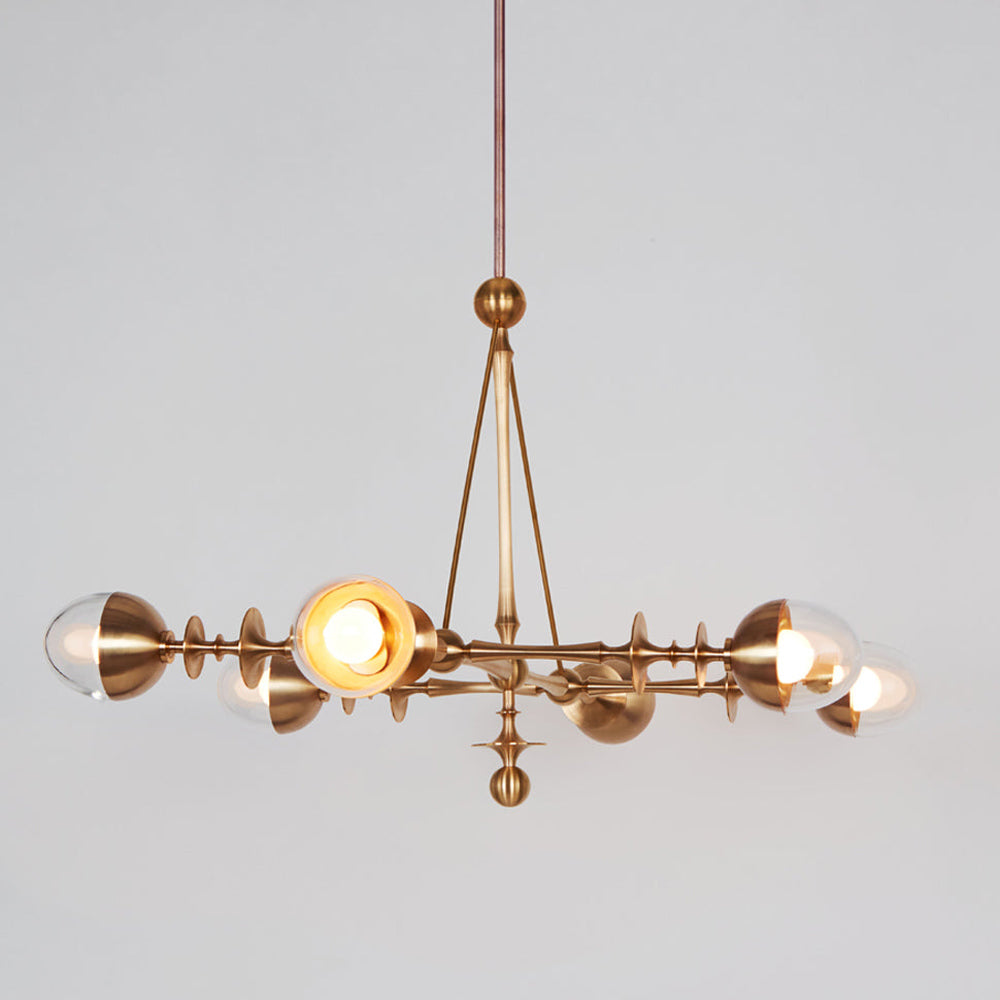 Rue Sala Six Arm LED Pendant Light in Detail.