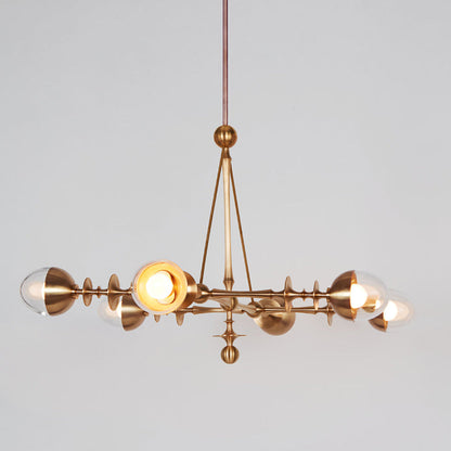 Rue Sala Six Arm LED Pendant Light in Detail.