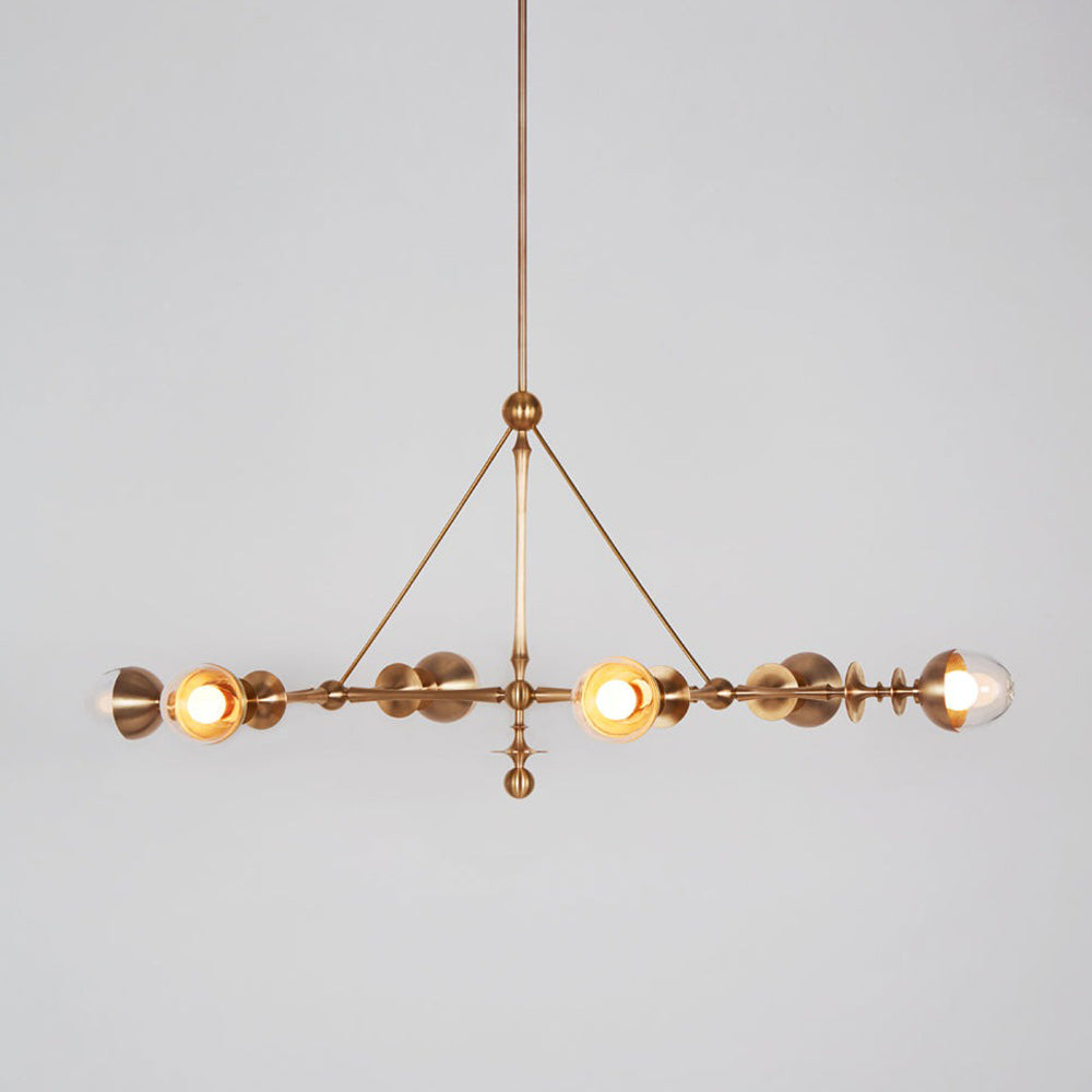 Rue Sala Six Arm LED Pendant Light in Detail.