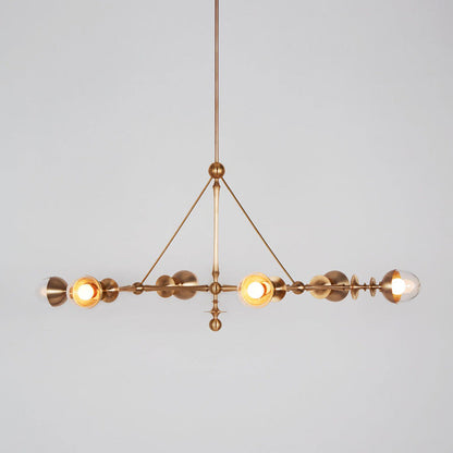 Rue Sala Six Arm LED Pendant Light in Detail.