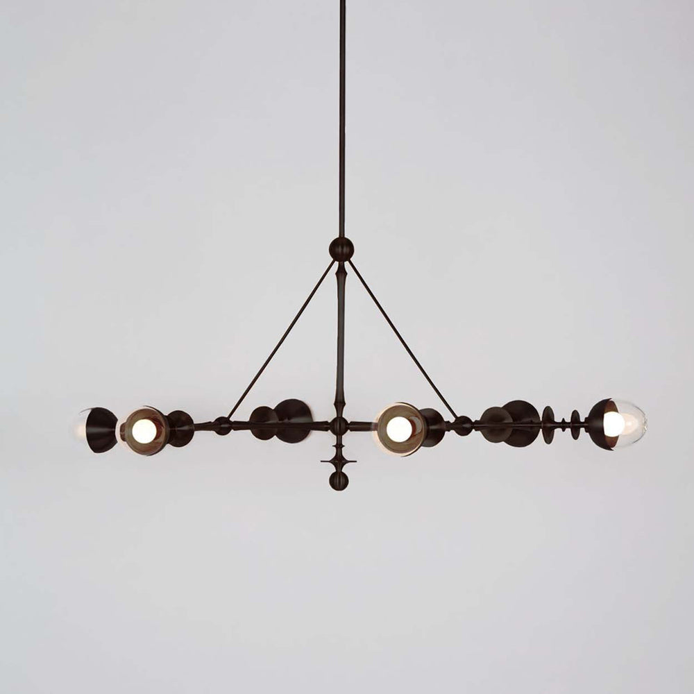 Rue Sala Six Arm LED Pendant Light in Detail.