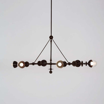 Rue Sala Six Arm LED Pendant Light in Detail.