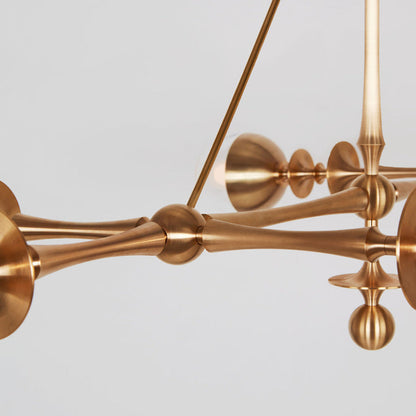 Rue Sala Six Arm LED Pendant Light in Detail.