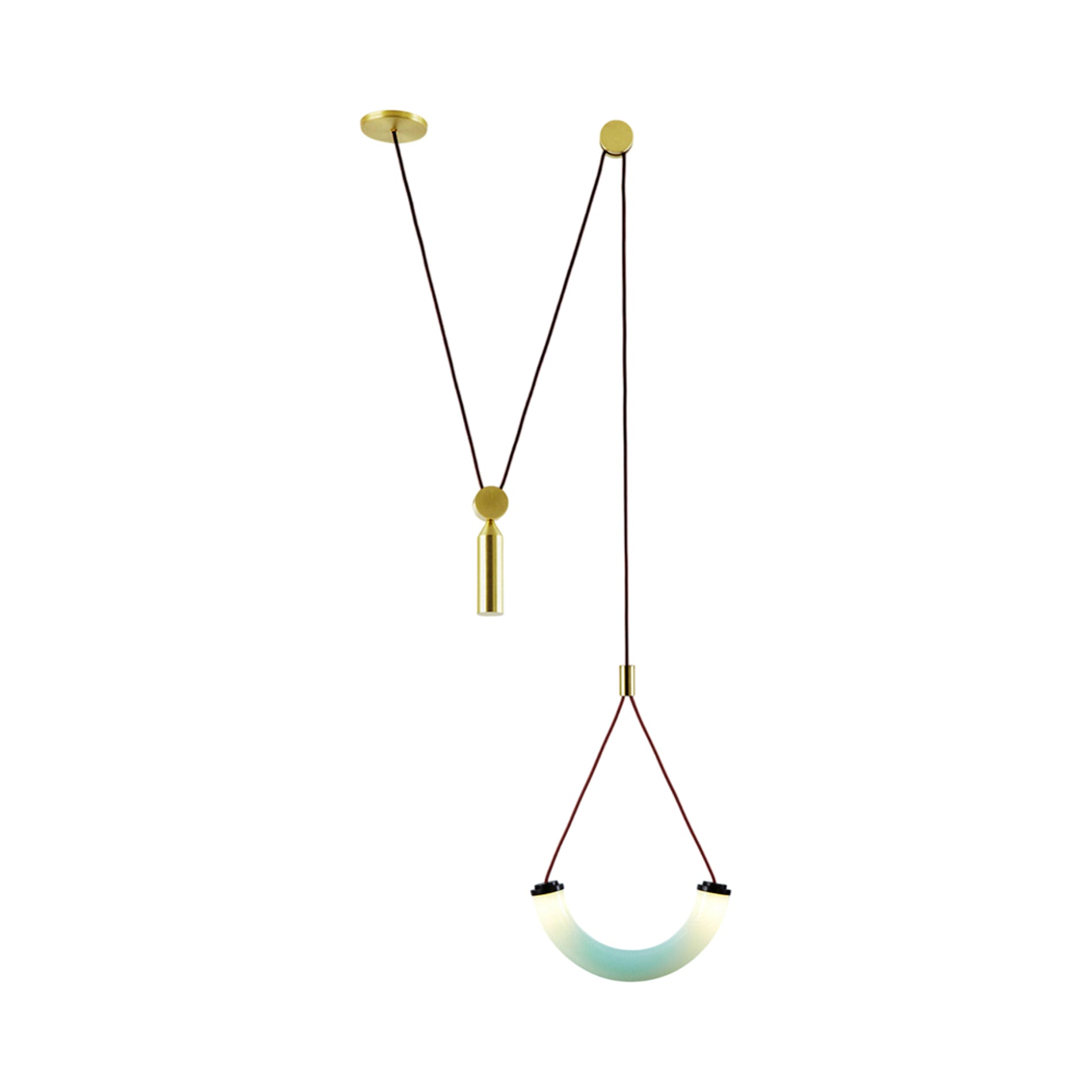 Shape Up Arc Pendant Light in Currant (120V).