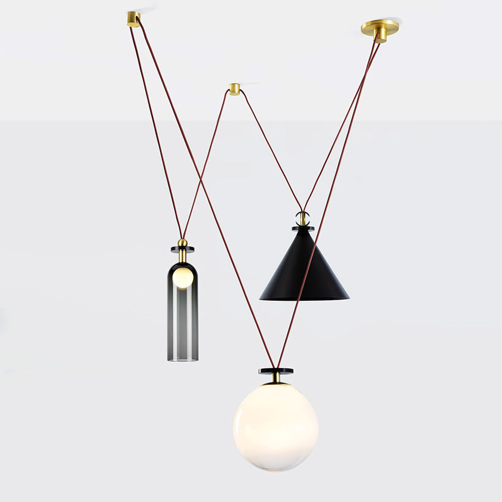 Shape Up Multi-light Pendant Light in Detail.