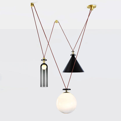 Shape Up Multi-light Pendant Light in Detail.